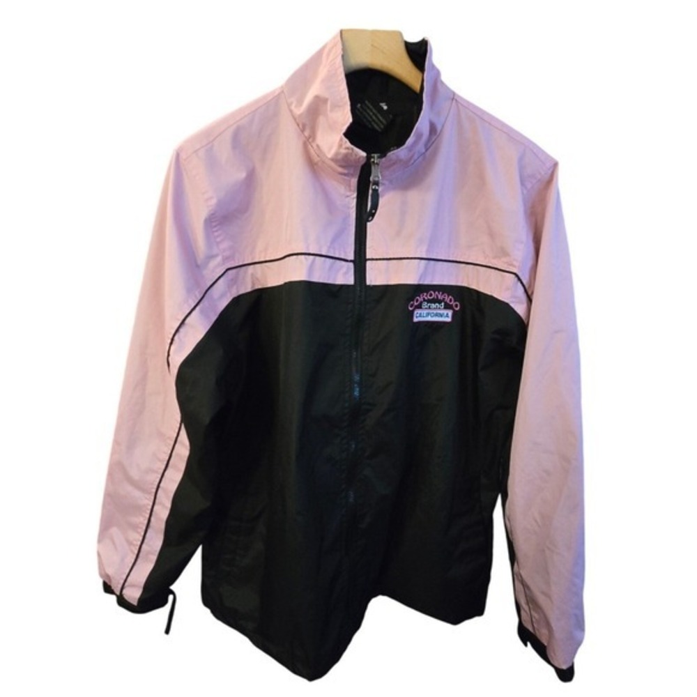 i5 Coronado California Pink Black Windbreaker Jacket XXL Full Zip Mesh LinedREAD